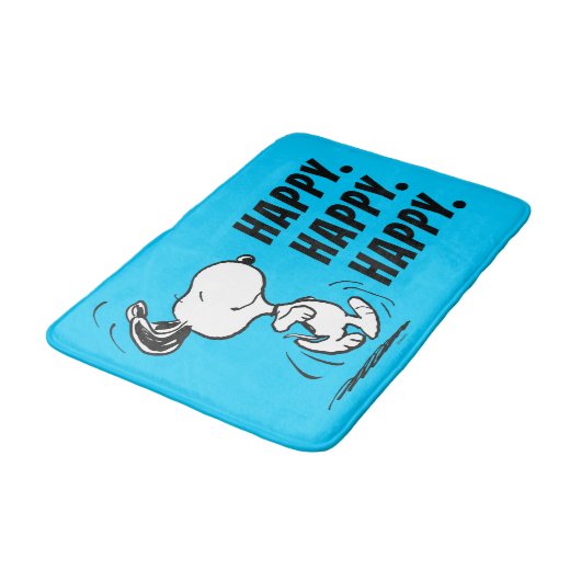 Erdnüsse | Snoopy Happy Dance Badematte (Schrägansicht)