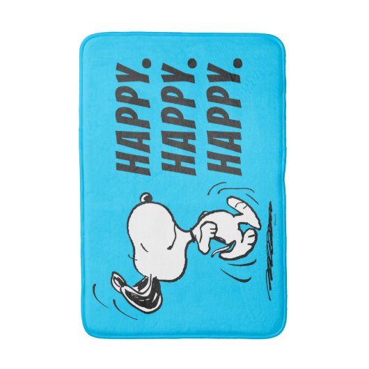 Erdnüsse | Snoopy Happy Dance Badematte (Vorderseite Vertikal)