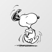 Erdnüsse | Snoopy Happy Dance Fensteraufkleber (Blatt)