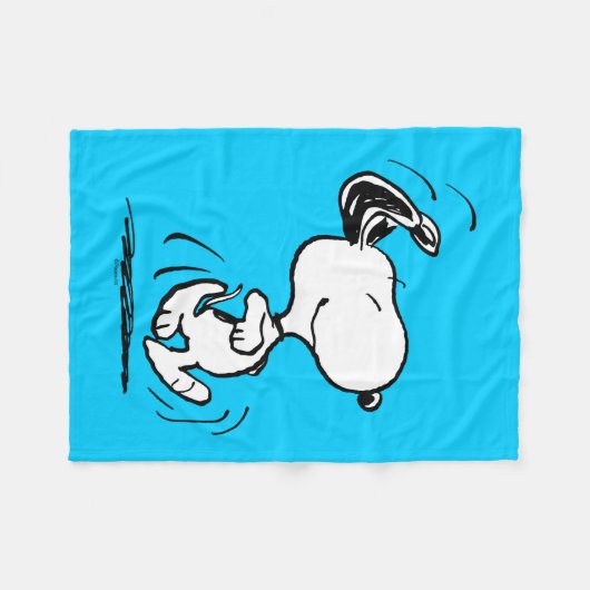 Erdnüsse | Snoopy Happy Dance Fleecedecke (Vorderseite (Horizontal))