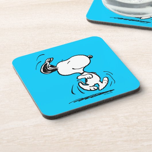 Erdnüsse | Snoopy Happy Dance Getränkeuntersetzer (Linke Seite)
