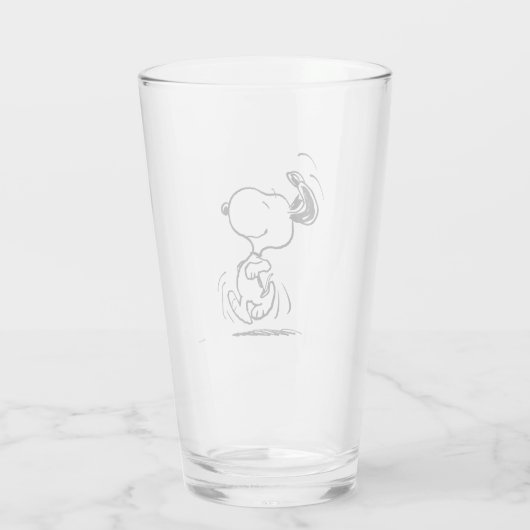 Erdnüsse | Snoopy Happy Dance Glas (Rückseite)