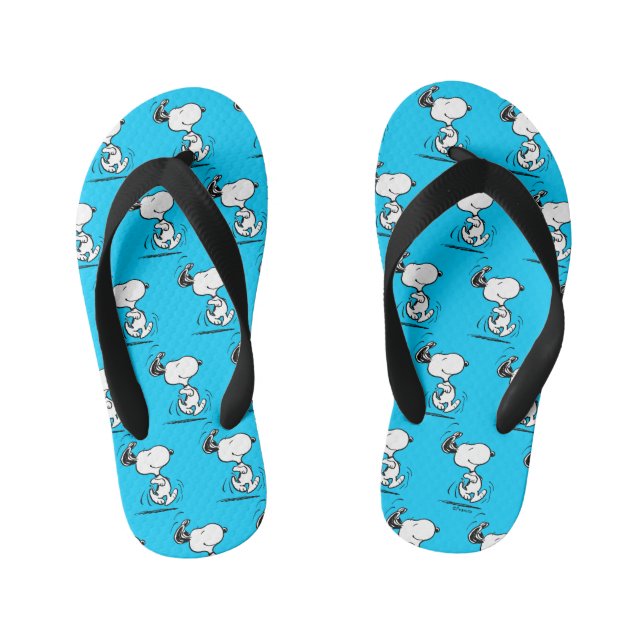 Erdnüsse | Snoopy Happy Dance Kinderbadesandalen (Fußbett)