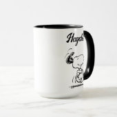 Erdnüsse | Snoopy Happy Dance | Name hinzufügen Tasse (VorderseiteRechts)