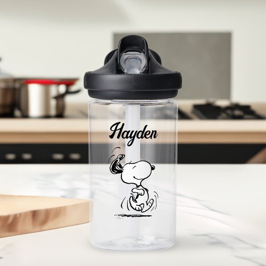 Erdnüsse | Snoopy Happy Dance | Name hinzufügen Trinkflasche