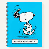 Erdnüsse | Snoopy Happy Dance Zeichnend Notizblock (Vorderseite)