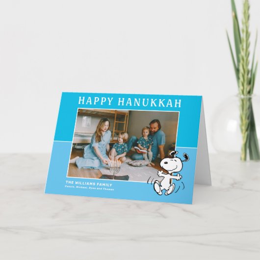 Erdnüsse | Snoopy Happy Hanukkah Feiertagskarte (Vorderseite)