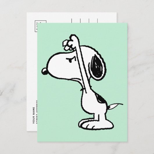 Erdnüsse | Snoopy hat dich erschreckt Postkarte (Vorne/Hinten)
