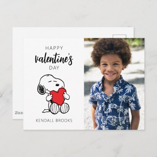 Erdnüsse | Snoopy Heart Hug Postkarte (Vorne/Hinten)