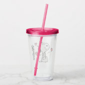 Erdnüsse | Snoopy Hearts Acryltrinkbecher (Rückseite)