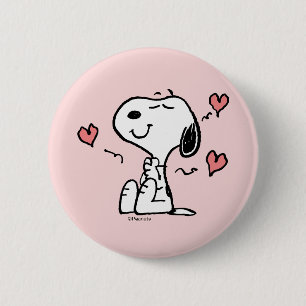 Erdnüsse   Snoopy Hearts Button