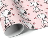 Erdnüsse | Snoopy Hearts Geschenkpapier (Rolleneckpunkt)