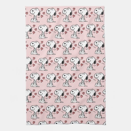 Erdnüsse | Snoopy Hearts Geschirrtuch (Vertikal)