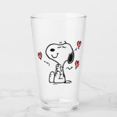 Erdnüsse | Snoopy Hearts Glas (Vorderseite)