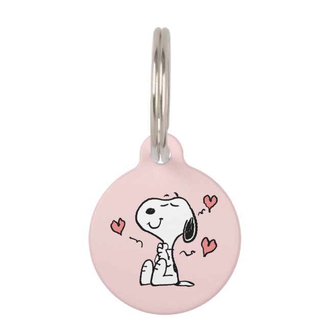Erdnüsse | Snoopy Hearts Haustiermarke (Vorderseite)