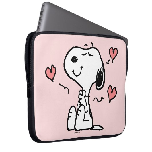 Erdnüsse | Snoopy Hearts Laptopschutzhülle (Vorne Rechts)