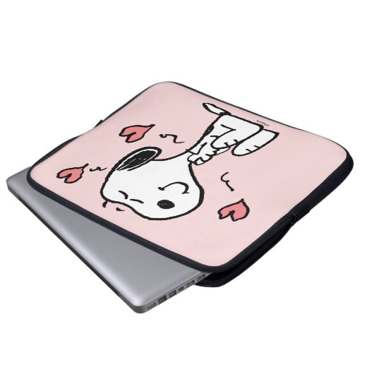 Erdnüsse | Snoopy Hearts Laptopschutzhülle (Vorne Knopf)