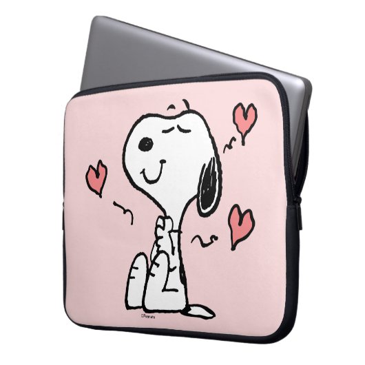 Erdnüsse | Snoopy Hearts Laptopschutzhülle (Vorderseite Links)