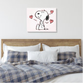 Erdnüsse | Snoopy Hearts Leinwanddruck (Insitu (Schlafzimmer))