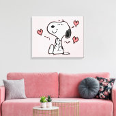Erdnüsse | Snoopy Hearts Leinwanddruck (Insitu (Wohnzimmer))