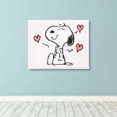 Erdnüsse | Snoopy Hearts Leinwanddruck (Insitu (Holzboden))