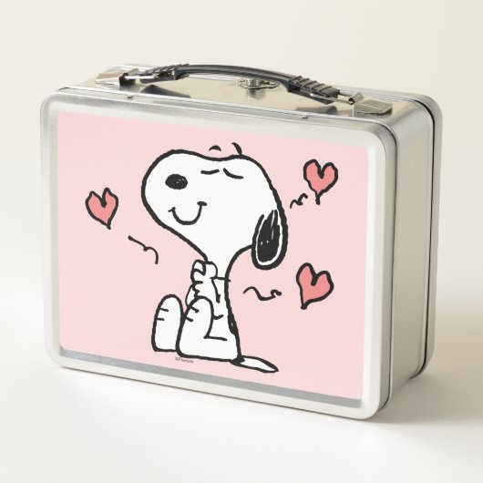 Erdnüsse | Snoopy Hearts Metall Brotdose (Rückseite)