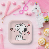 Erdnüsse | Snoopy Hearts Pappteller (Party)
