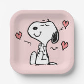 Erdnüsse | Snoopy Hearts Pappteller (Vorderseite)
