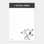 Erdnüsse | Snoopy Hearts Post-it Klebezettel (Vorderseite)