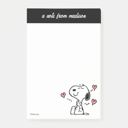 Erdnüsse | Snoopy Hearts Post-it Klebezettel (Vorderseite)