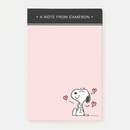 Erdnüsse | Snoopy Hearts Post-it Klebezettel (Vorderseite)