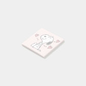 Erdnüsse | Snoopy Hearts Post-it Klebezettel (angewinkelt)