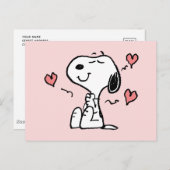 Erdnüsse | Snoopy Hearts Postkarte (Vorne/Hinten)