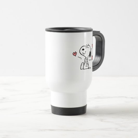 Erdnüsse | Snoopy Hearts Reisebecher (VorderseiteRechts)