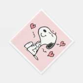 Erdnüsse | Snoopy Hearts Serviette (Ecke)
