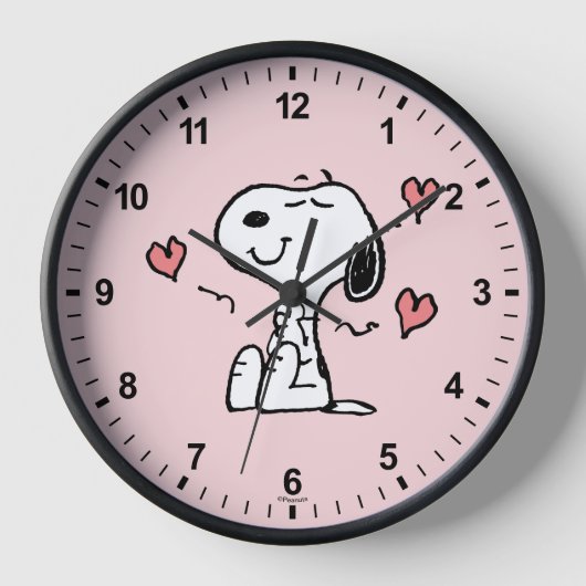 Erdnüsse | Snoopy Hearts Uhr (Vorderseite)