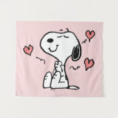 Erdnüsse | Snoopy Hearts Wandteppich (Vorderseite (Horizontal))