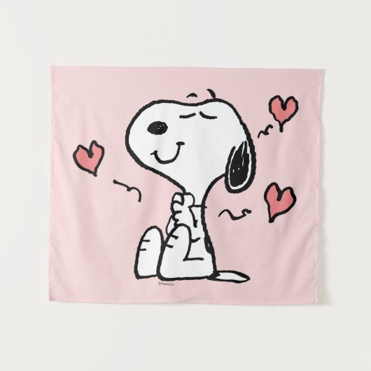 Erdnüsse | Snoopy Hearts Wandteppich (Vorderseite (Horizontal))