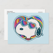 Erdnüsse | Snoopy Herzrasen Postkarte (Vorne/Hinten)