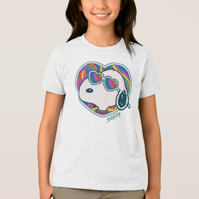 Erdnüsse | Snoopy Herzrasen Tri-Blend Shirt (Vorderseite)