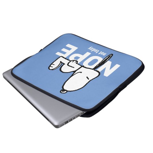 Erdnüsse | Snoopy heute nicht Laptopschutzhülle (Vorne Knopf)