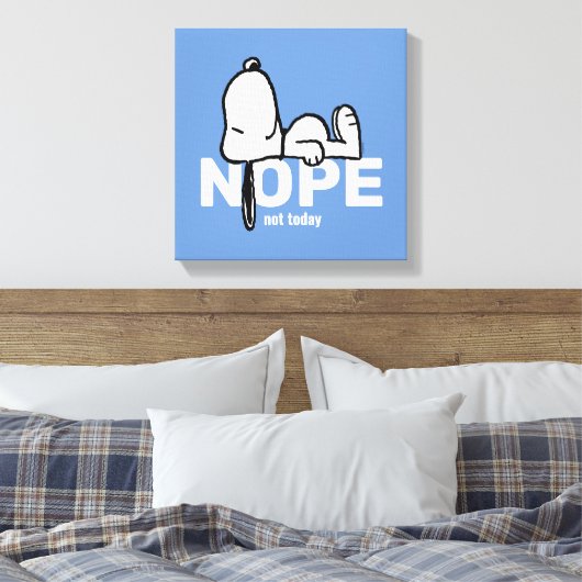 Erdnüsse | Snoopy heute nicht Leinwanddruck (Insitu (Schlafzimmer))
