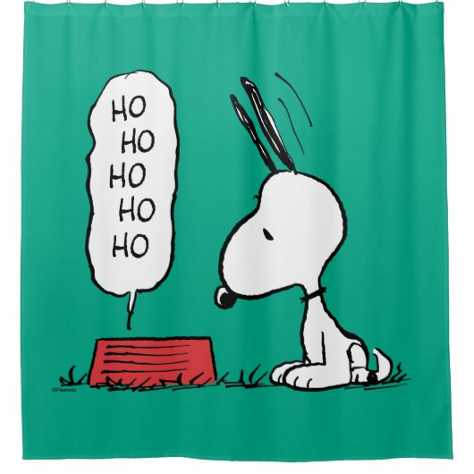 Erdnüsse | Snoopy Ho Ho Ho Food Disc Duschvorhang (Vorderseite)