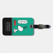 Erdnüsse | Snoopy Ho Ho Ho Food Disc Gepäckanhänger (Rückseite horizontal)
