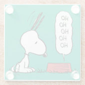 Erdnüsse | Snoopy Ho Ho Ho Food Disc Glasuntersetzer (Rückseite)