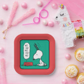 Erdnüsse | Snoopy Ho Ho Ho Food Disc Pappteller (Party)