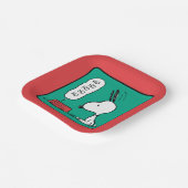 Erdnüsse | Snoopy Ho Ho Ho Food Disc Pappteller (Gewinkelt)