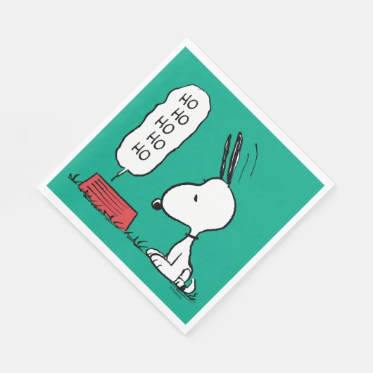 Erdnüsse | Snoopy Ho Ho Ho Food Disc Serviette (Ecke)