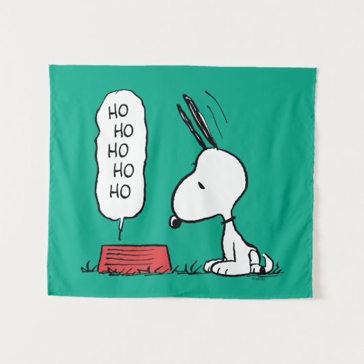 Erdnüsse | Snoopy Ho Ho Ho Food Disc Wandteppich (Vorderseite (Horizontal))