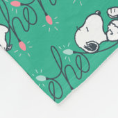 Erdnüsse | Snoopy Ho Ho Ho Weihnachtsmuster Fleecedecke (Ecke)
